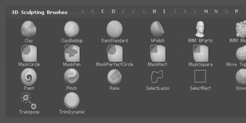 zbrush core feature list