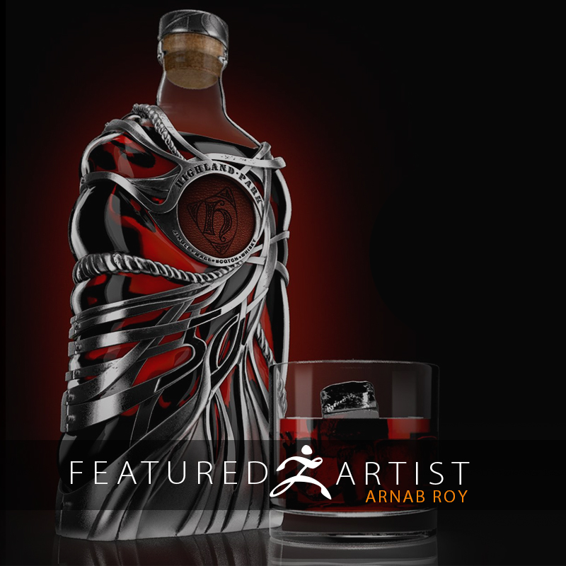 ZBrush Artist Recreates Beautiful High End Whisky Bottle