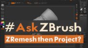 #AskZBrush – “How can I ZRemesh a model then transfer the details back?”