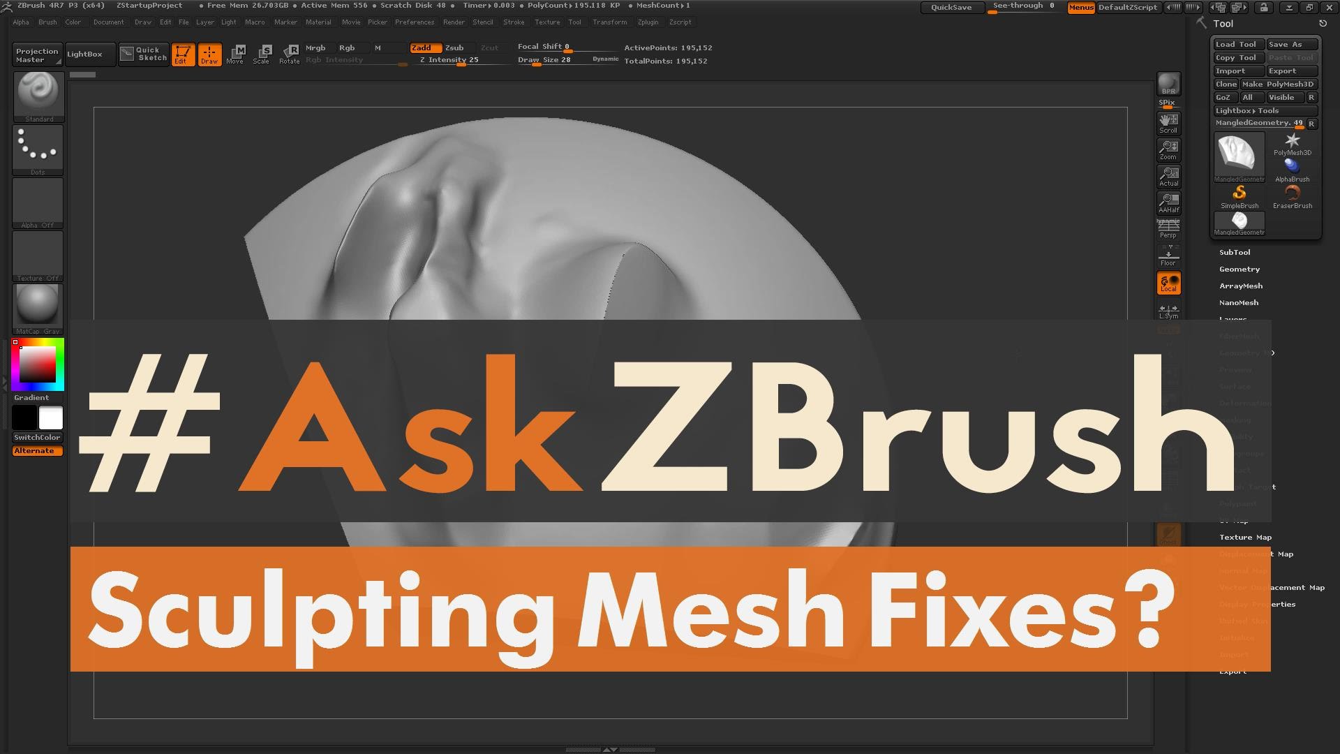 how to keep sharp edges in zbrush