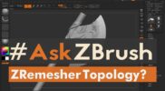 #AskZBrush: “How can I fix uneven topology when using ZRemesher?”