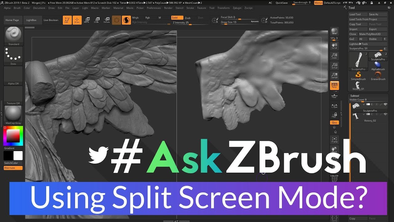 #AskZBrush: “How can I use Split Screen Mode?”