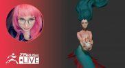 (Part 3) 3D Model a Mermaid #withme! – Alina Ivanchenko – Episode 12