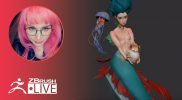 (Part 4) 3D Model a Mermaid #withme! – Alina Ivanchenko – Episode 13