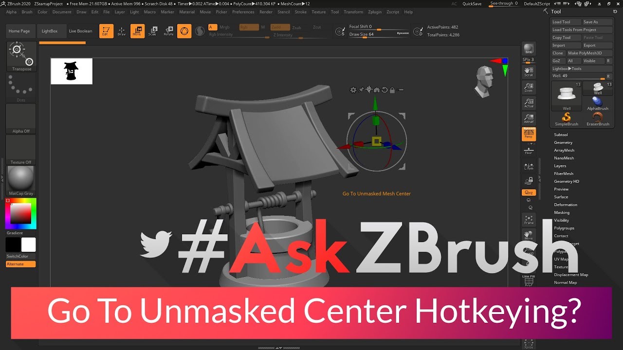 how to unmask in zbrush