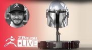 How to Make a Mandalorian Helmet in ZBrush 2020 ! – Developer Solomon Blair – Part 4