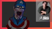 From Core to Pro with IR Sculpts: Zombie Captain America – What If…? – Ian Robinson – ZBrush 2021