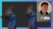 Organic Character & Creature Sculpting: Cassowary Bird – Luc Tschopp – ZBrush 2021.7