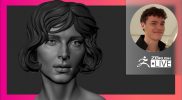 Organic Character & Creature Sculpting: Female Face Sculpture – Luc Tschopp – ZBrush 2021.7