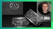 Sculpting Organic Jewelry Designs with ZBrush: Baroque Scrolls Ring – Nacho Riesco Gostanza