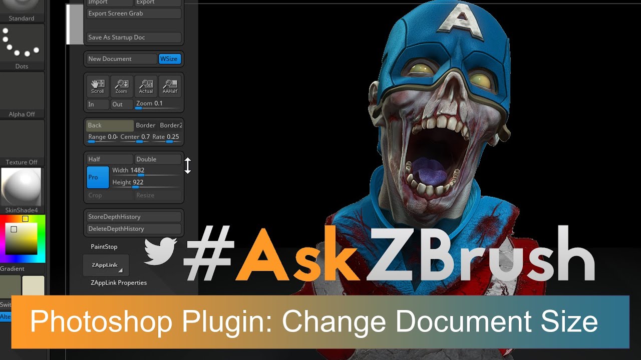 how to change real world size zbrush