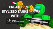 Create Stylized Tanks with ZBrush – ZModeler, Deformers, BPR Filters & More in Action!