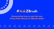 #AskZBrush – Showcasing how to use the new Proxy Pose feature in ZBrush 2023.1